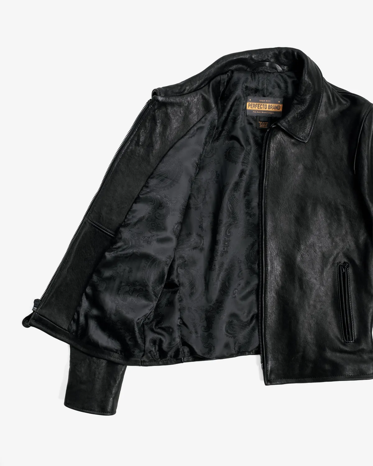 Schott NYC Perfecto P266 skinnjakke Black lammeskinn