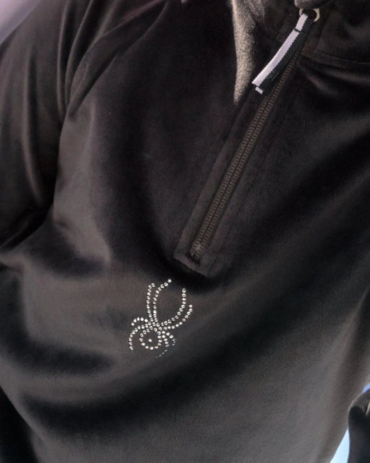 Spyder Shimmer Bug Half Zip genser jente svart velur