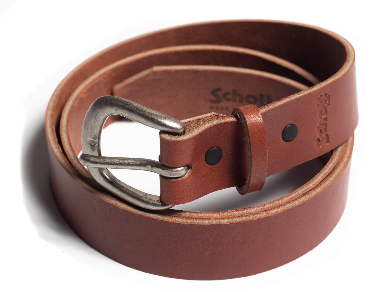 Schott NYC BLT91 skinnbelte brun Horween