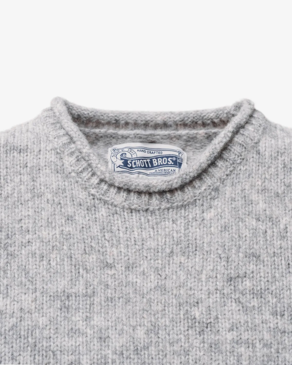 Schott NYC SW1932 genser Charcoal ullblanding