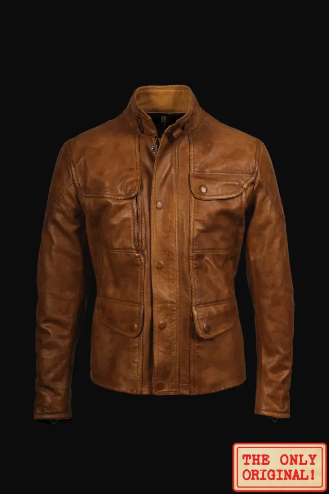 Matchless Kensington motorsykkeljakke antique cuero skinn