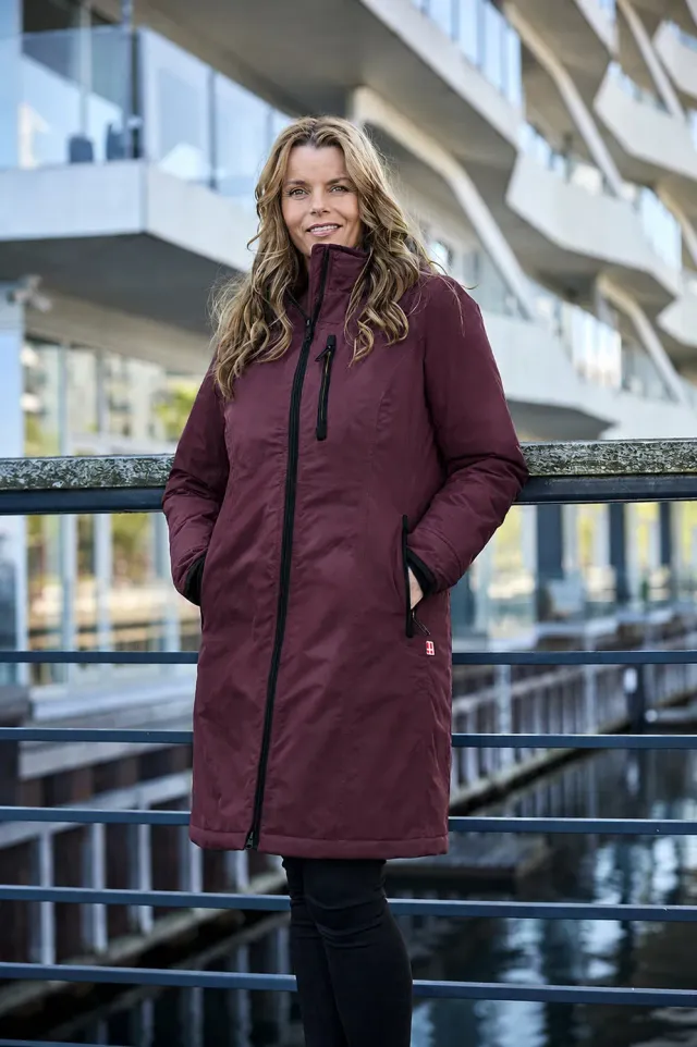 Danwear Holly regnfrakk dame wine vanntett