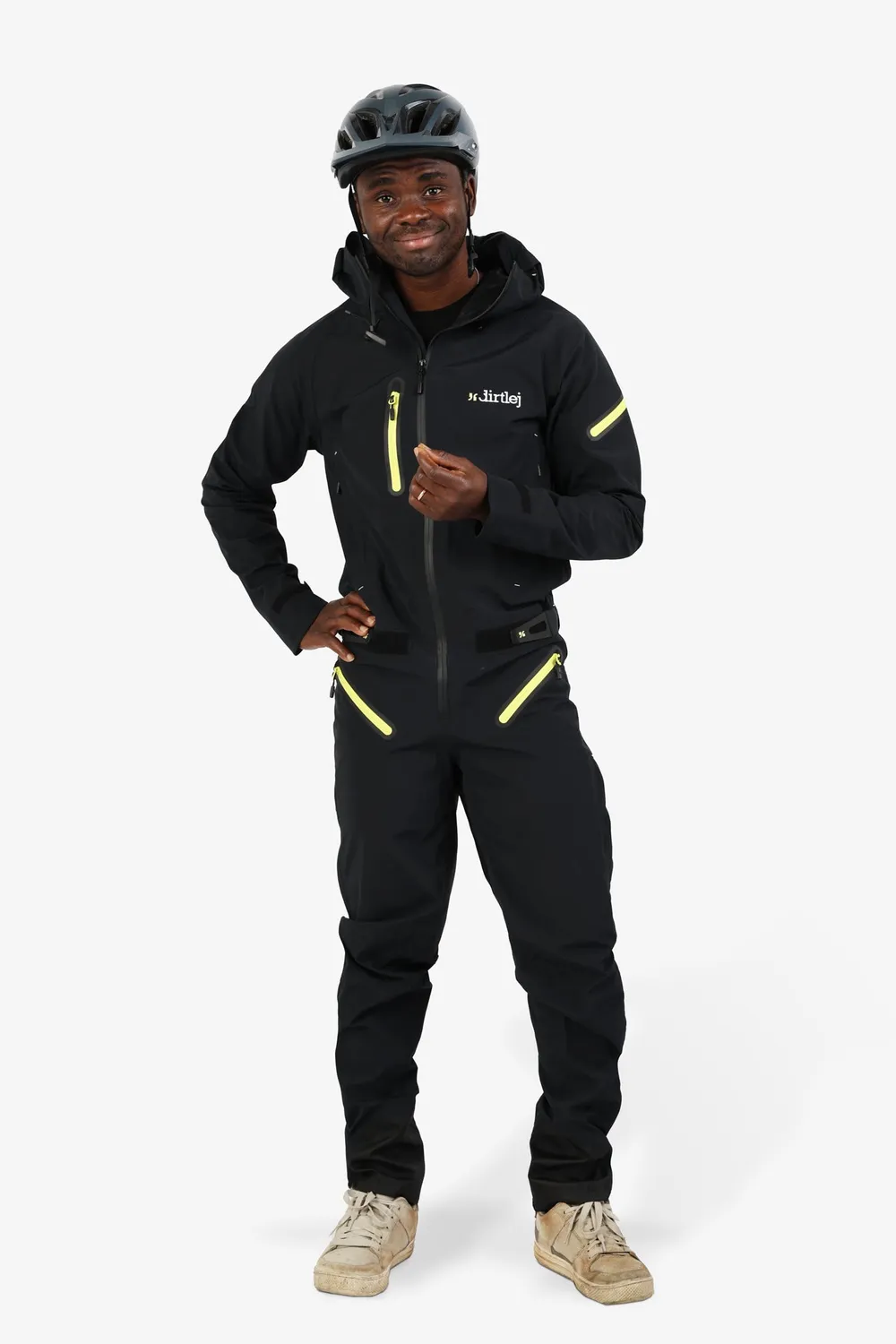 dirtlej dirtsuit core v6.0 sykkeldress graphite lemon