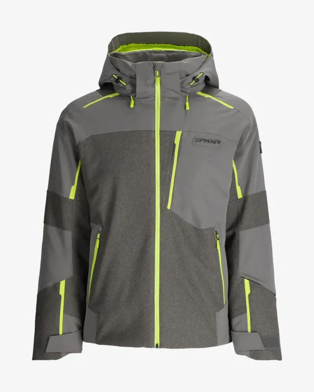 Spyder Leader skijakke herre storm lime 30K vanntett