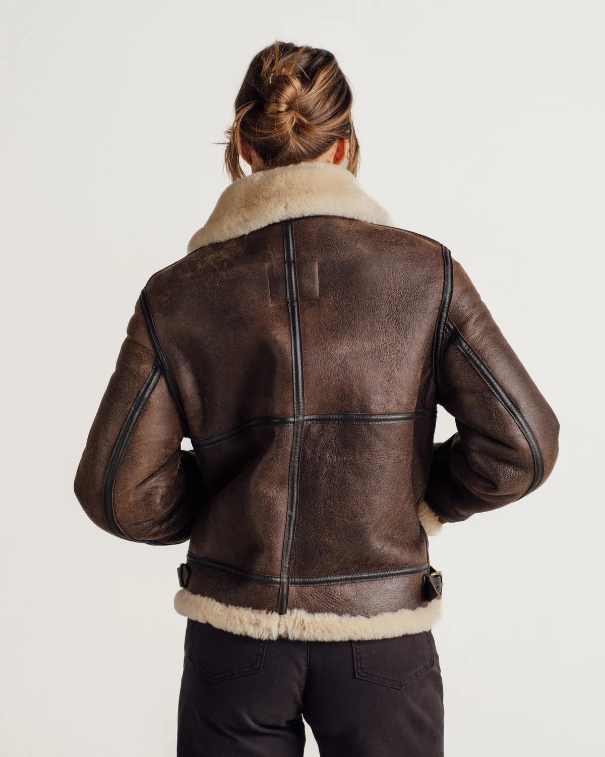 Schott NYC 247SW bomberjakke dame saueskinn brun
