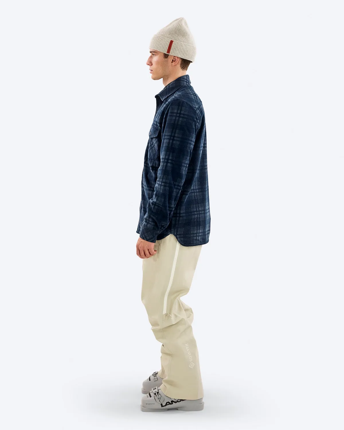 The Mountain Studio G-12 Micro Fleece skjorte blå rutet