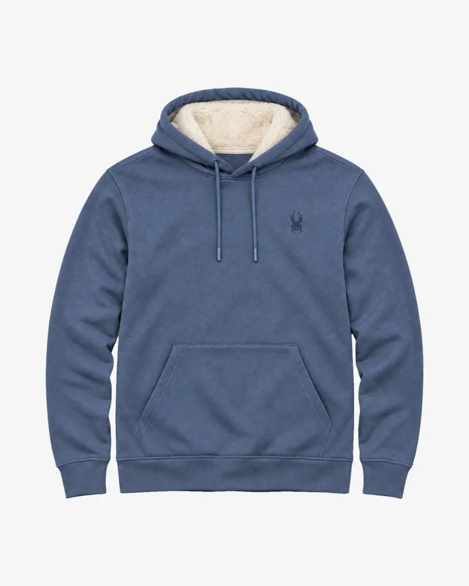 Spyder Pullover Sherpa hoodie Blue – varm
