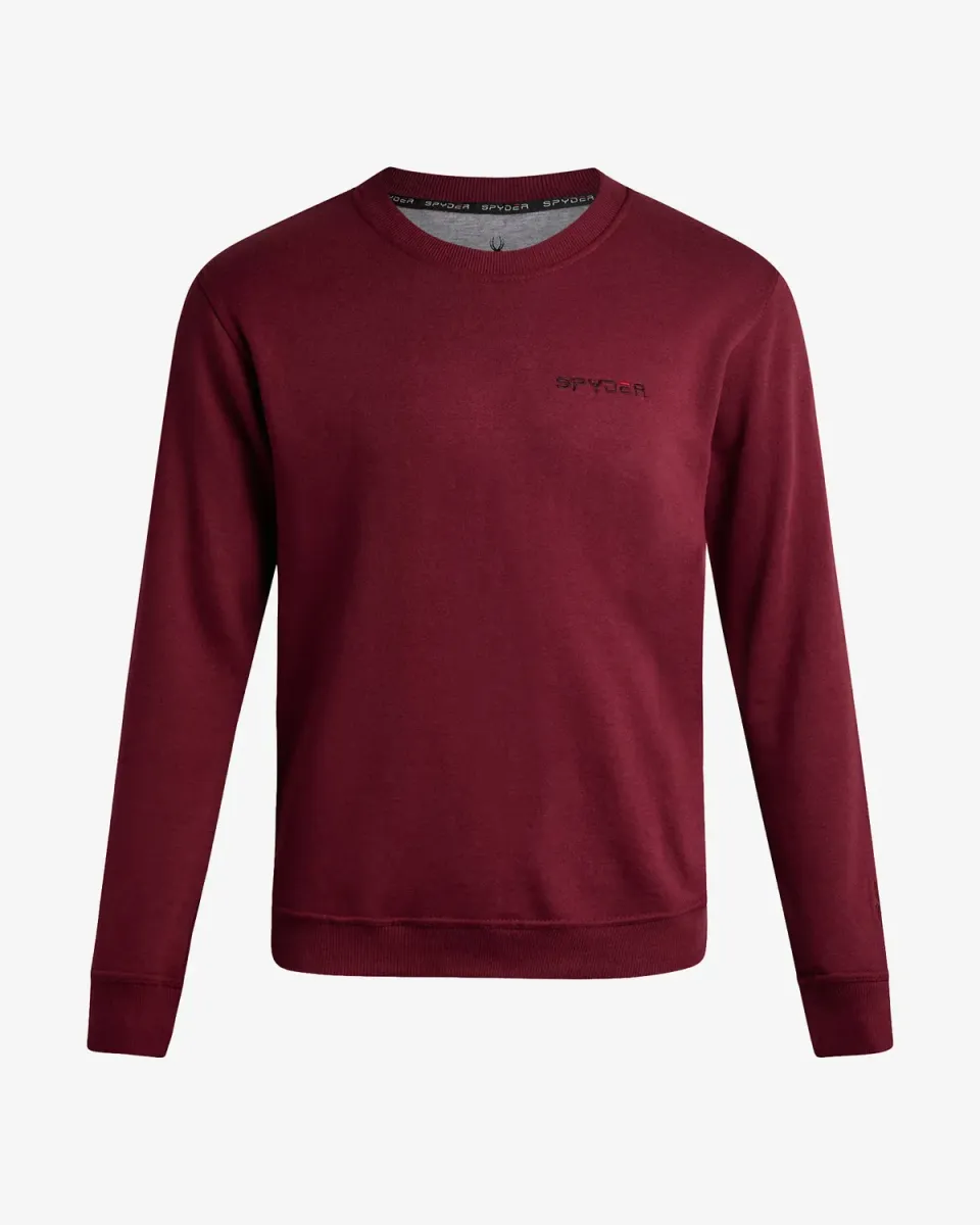 Spyder Fleece Crew genser herre mahogni bomull