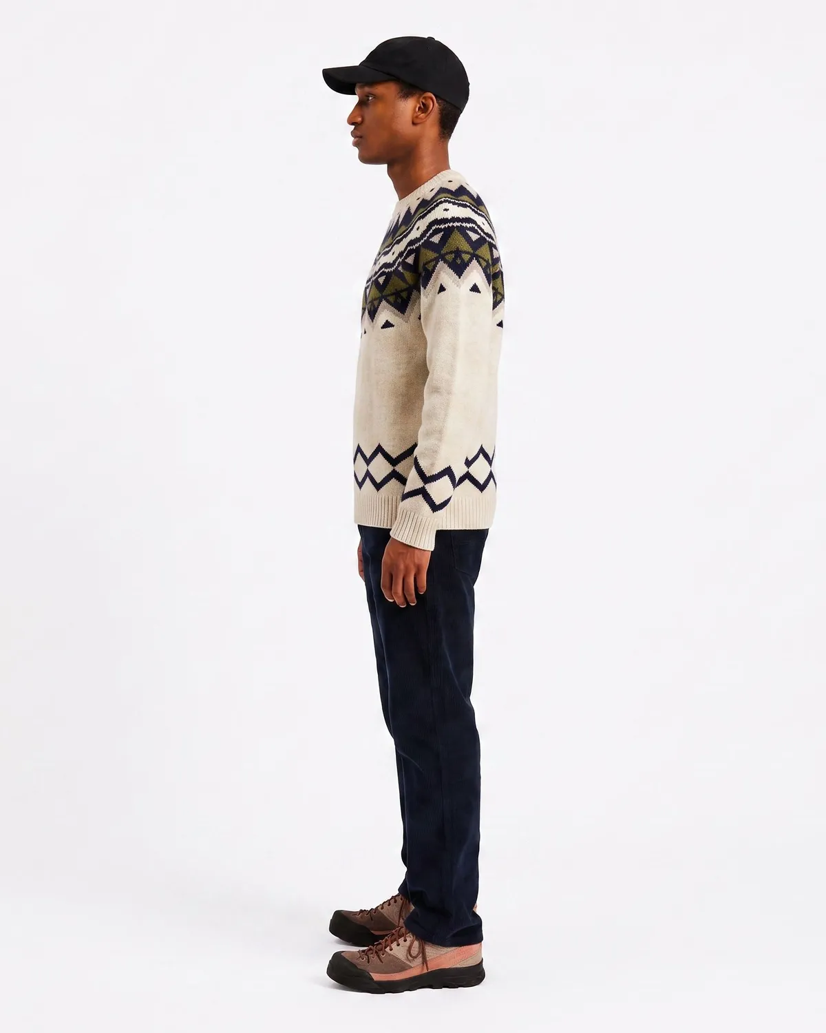 The Mountain Studio K-19 Ski Fair Isle genser lammeull Almond Milk