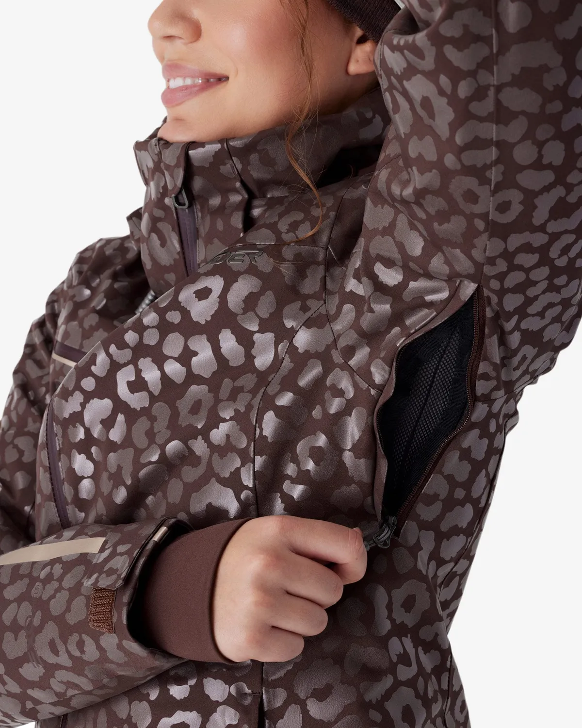 Spyder Titania skijakke leopard – vanntett 30K