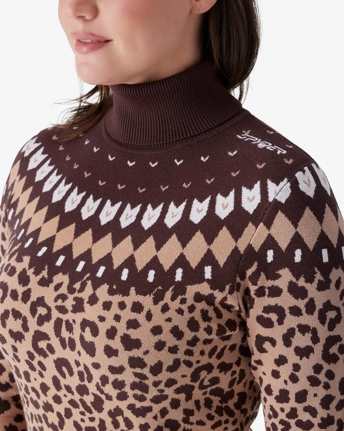 Spyder Stellar skigenser dame leopard rullekrage