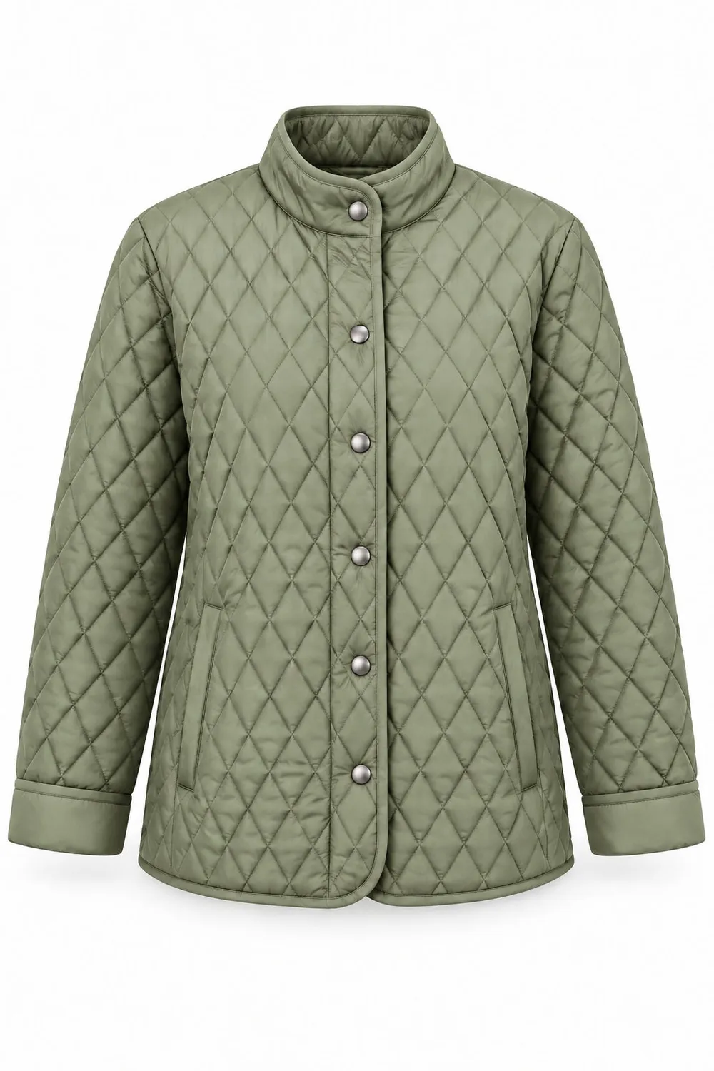 Danwear Maja vinterjakke olive kort quiltet