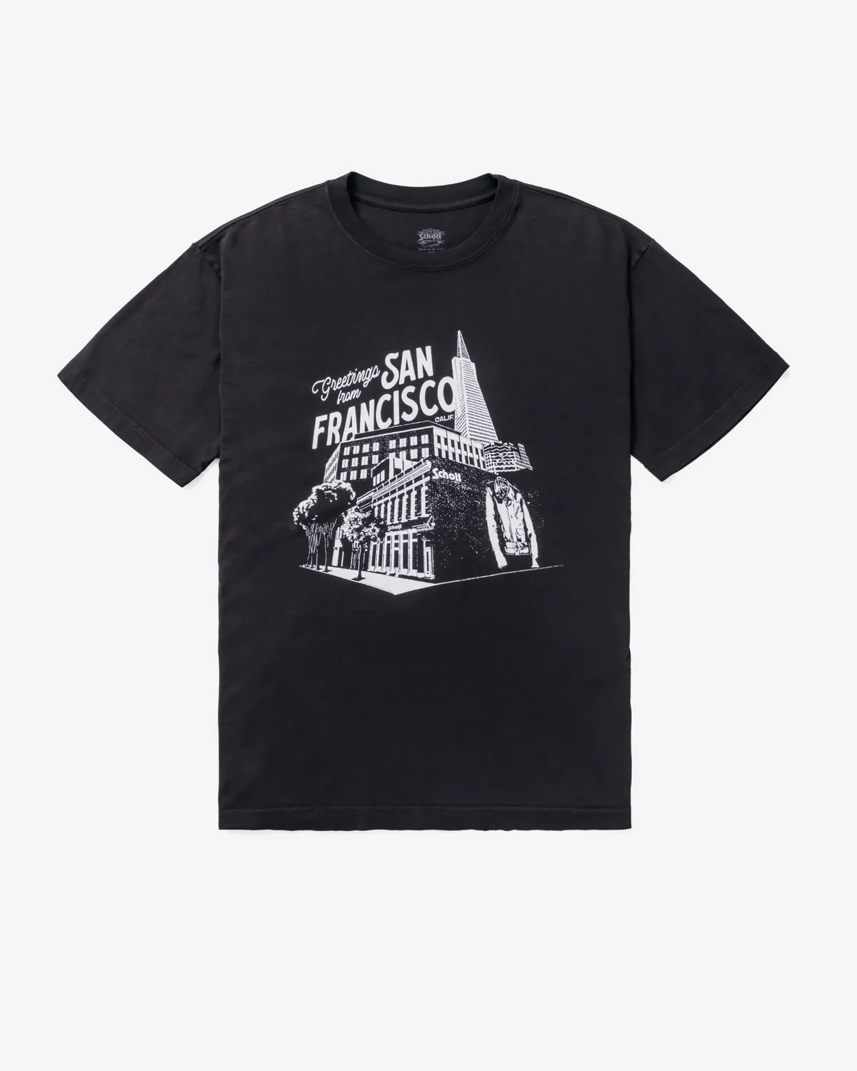 Schott NYC TSF25 t-skjorte vintage bomullstrykk
