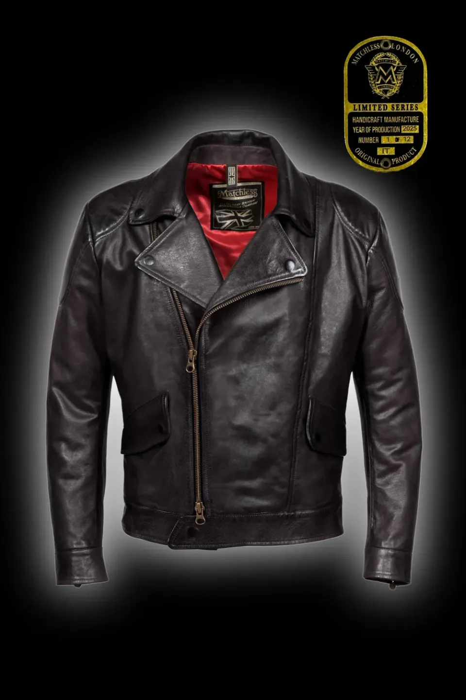 Matchless Wild One Blouson motorsykkeljakke antique black skinn