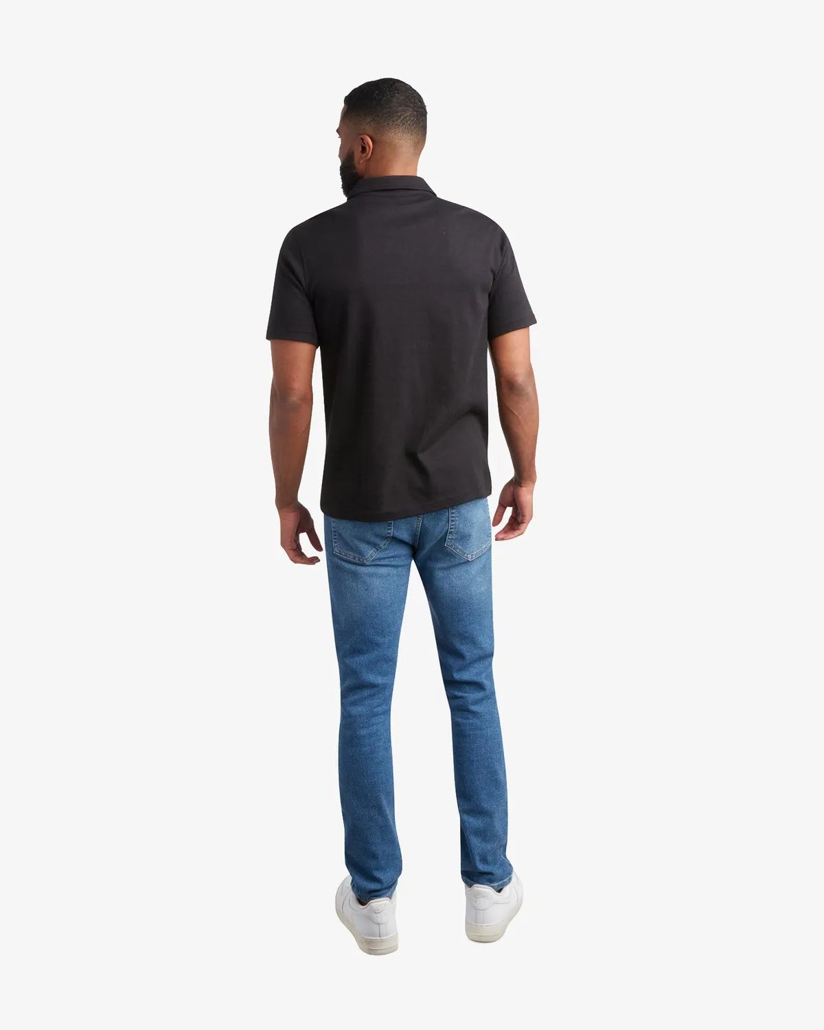 Spyder Interlock polo herre svart bomull stretch