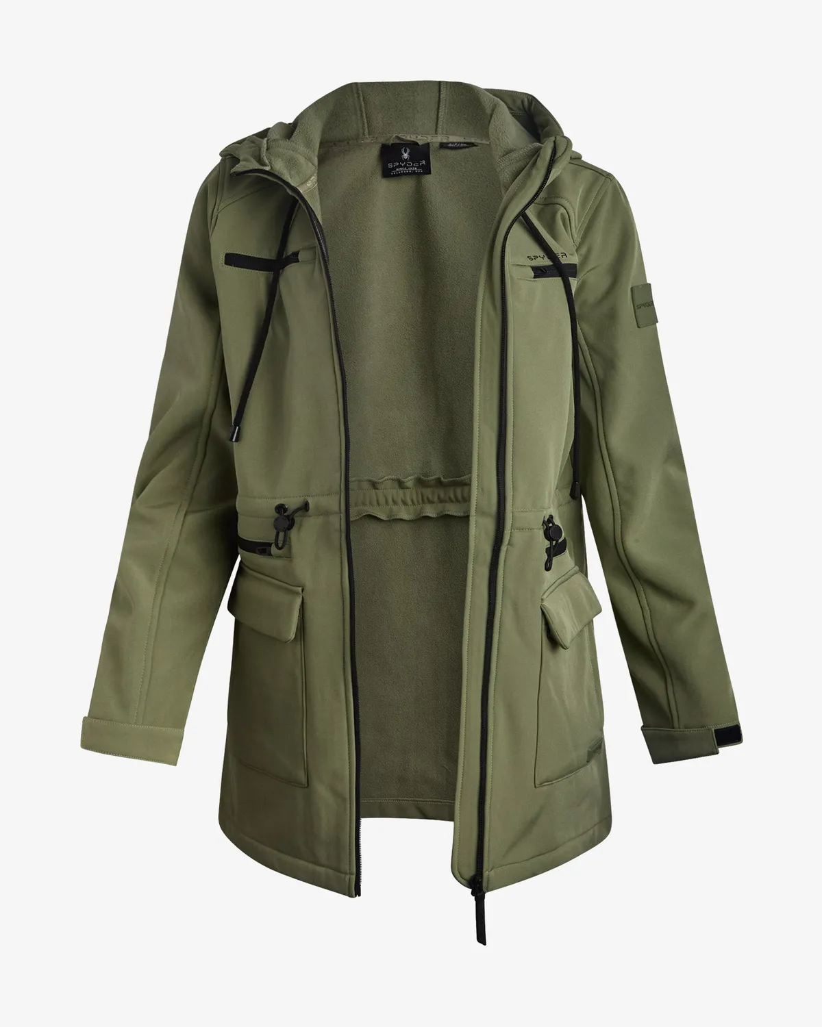 Spyder Softshell lang jakke salvie vindtett