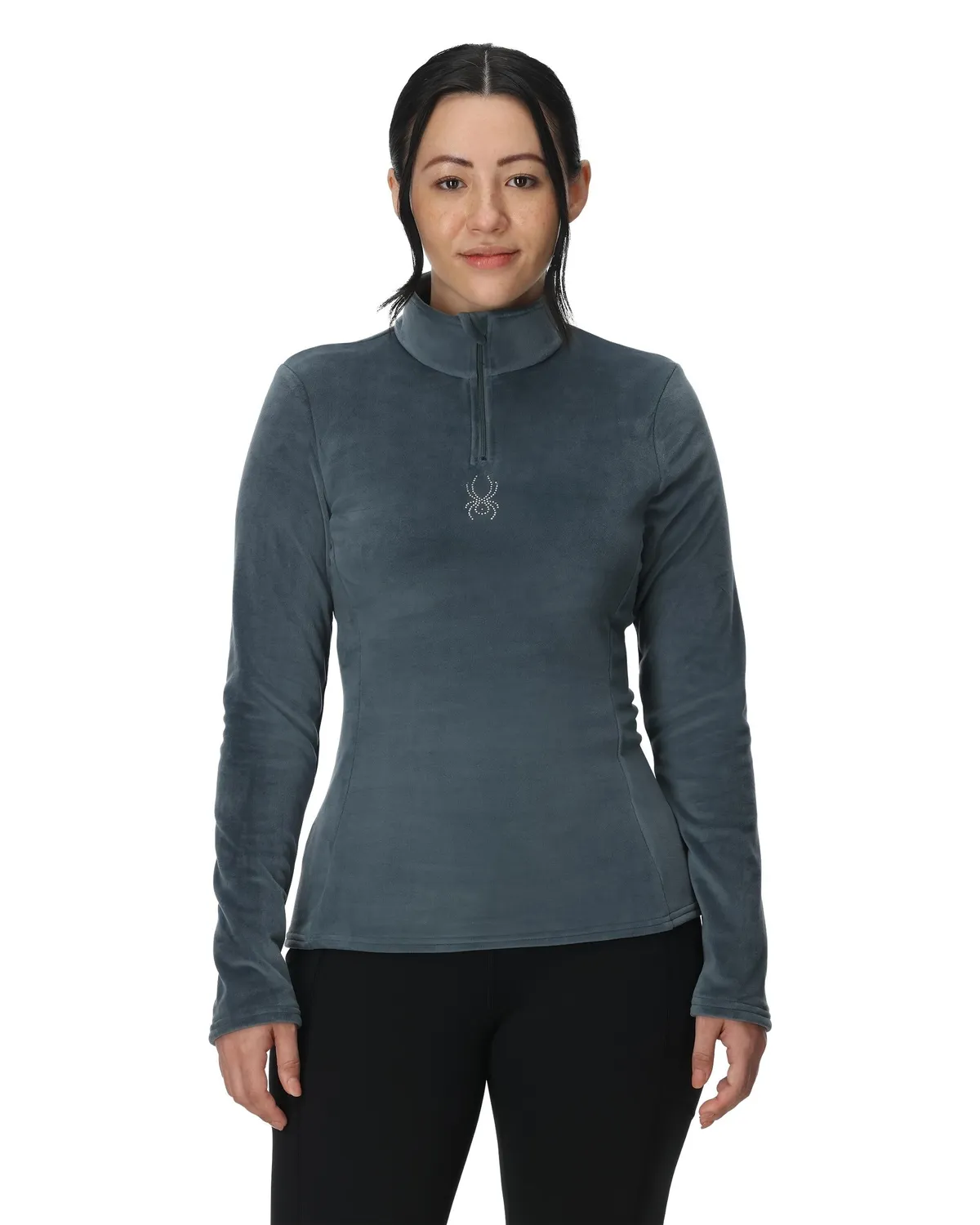 Spyder Shimmer Bug half zip fleece dame blå velur