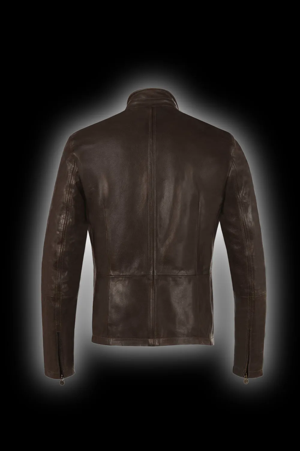 Matchless Brighton skinnjakke brown/red elastoseam