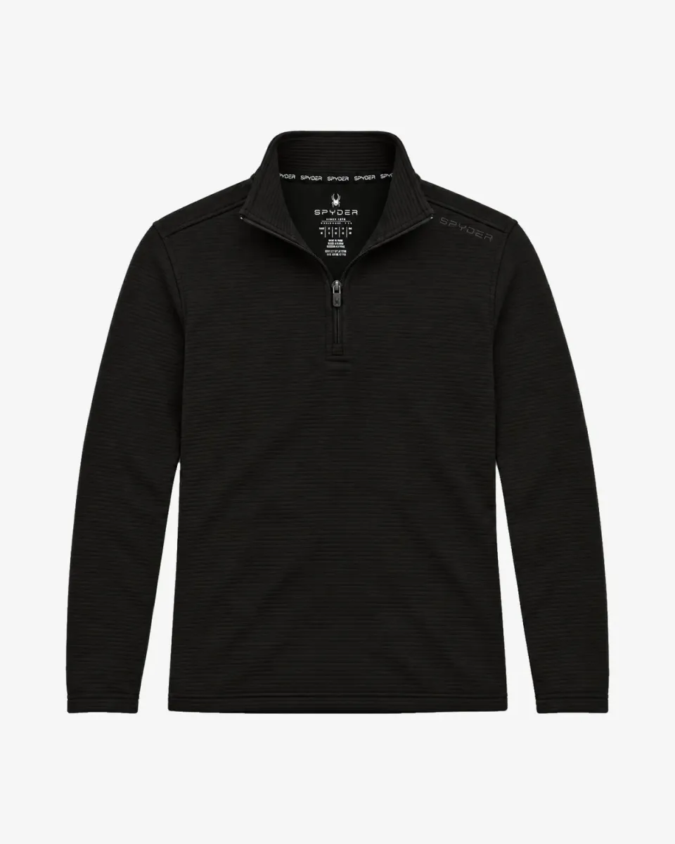 Spyder Cut & Sew fleecegenser herre svart grid-fleece