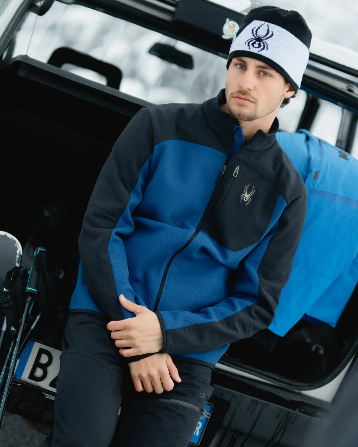 Spyder Web Shellfleece jakke herre indigo vanntett