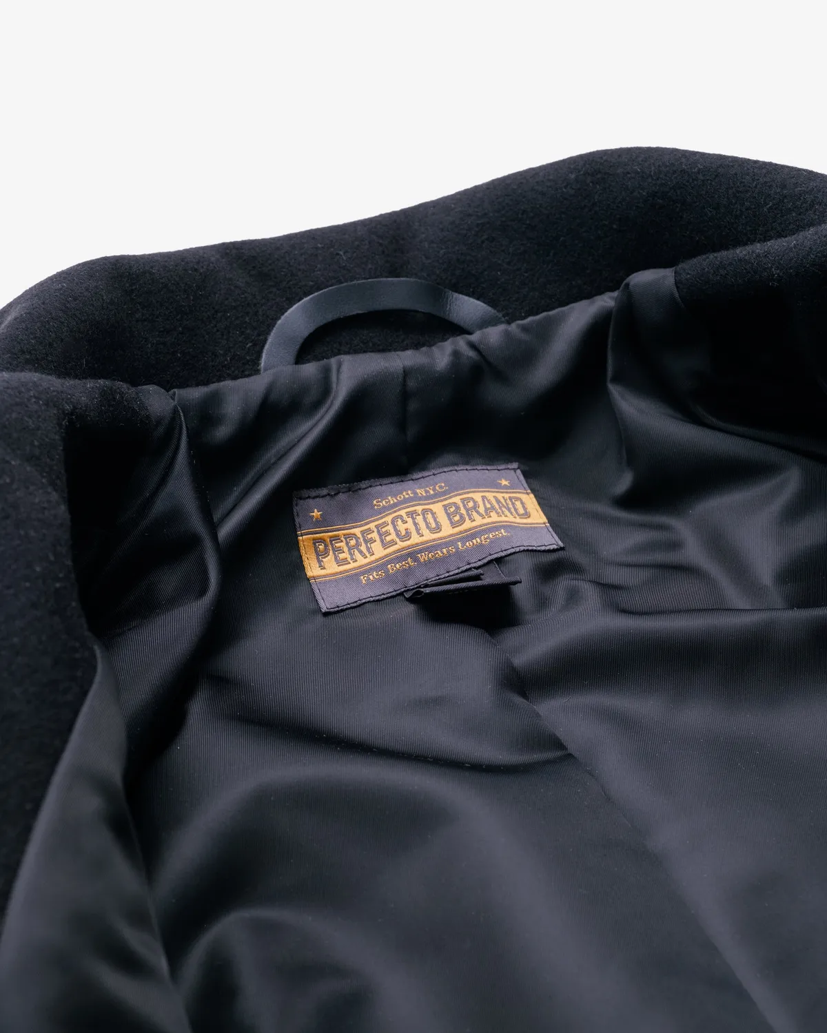 Schott NYC 790 kåpe navy ull lang offiser