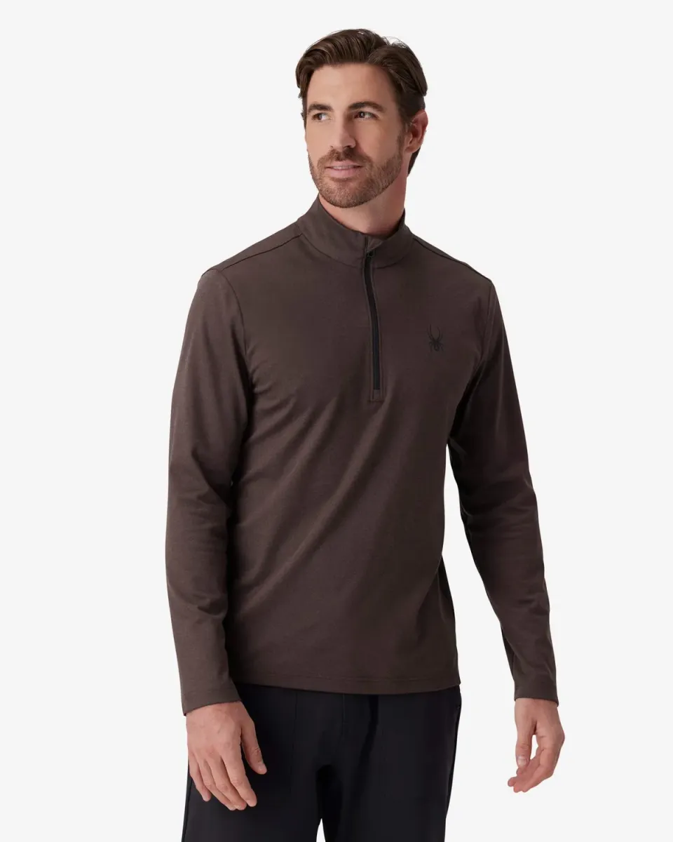 Spyder Prospect Quarter Zip genser herre mocha fukttransporterende