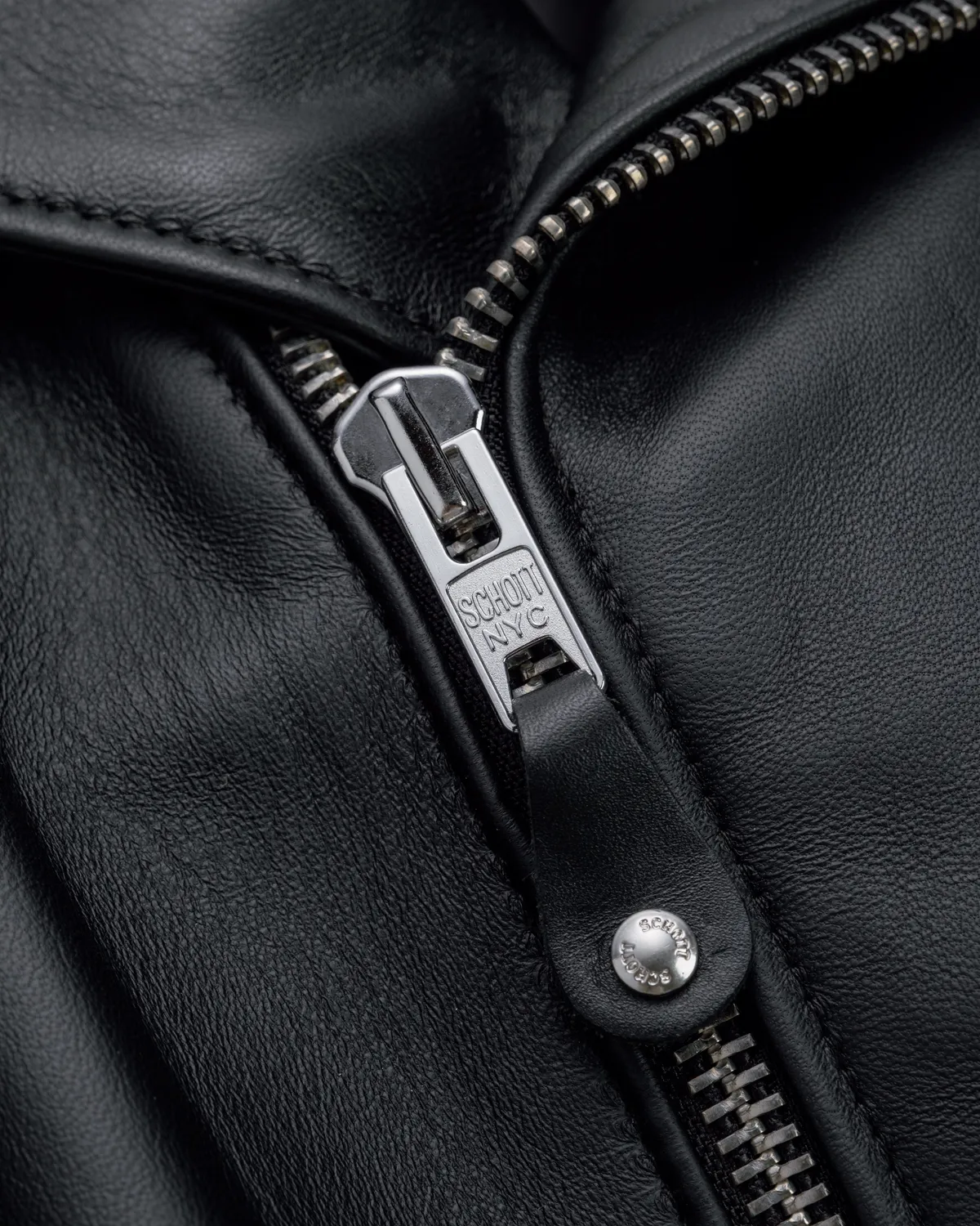 Schott NYC 213V motorsykkelvest skinn svart