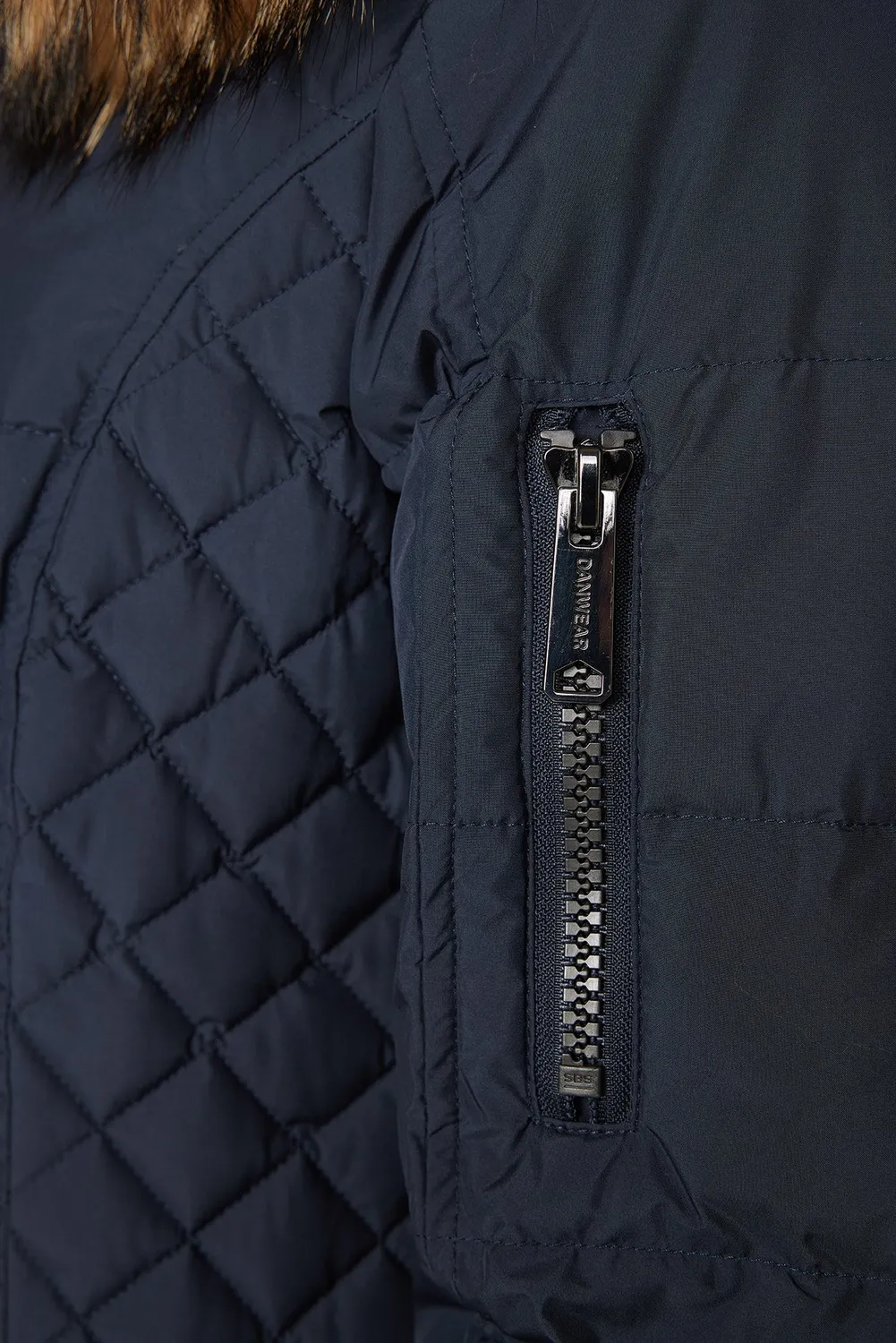 Danwear Windfield Alett R vinterjakke navy dun