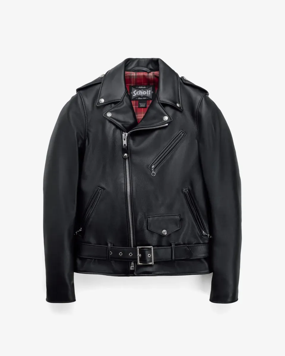 Schott NYC Perfecto 626 skinnjakke svart lett kuskinn