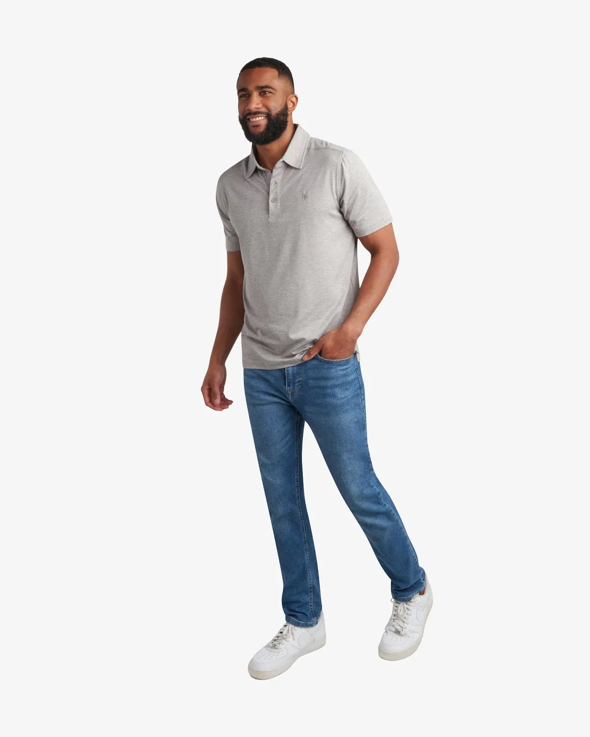 Spyder Jersey polo herre heather gray – stretch