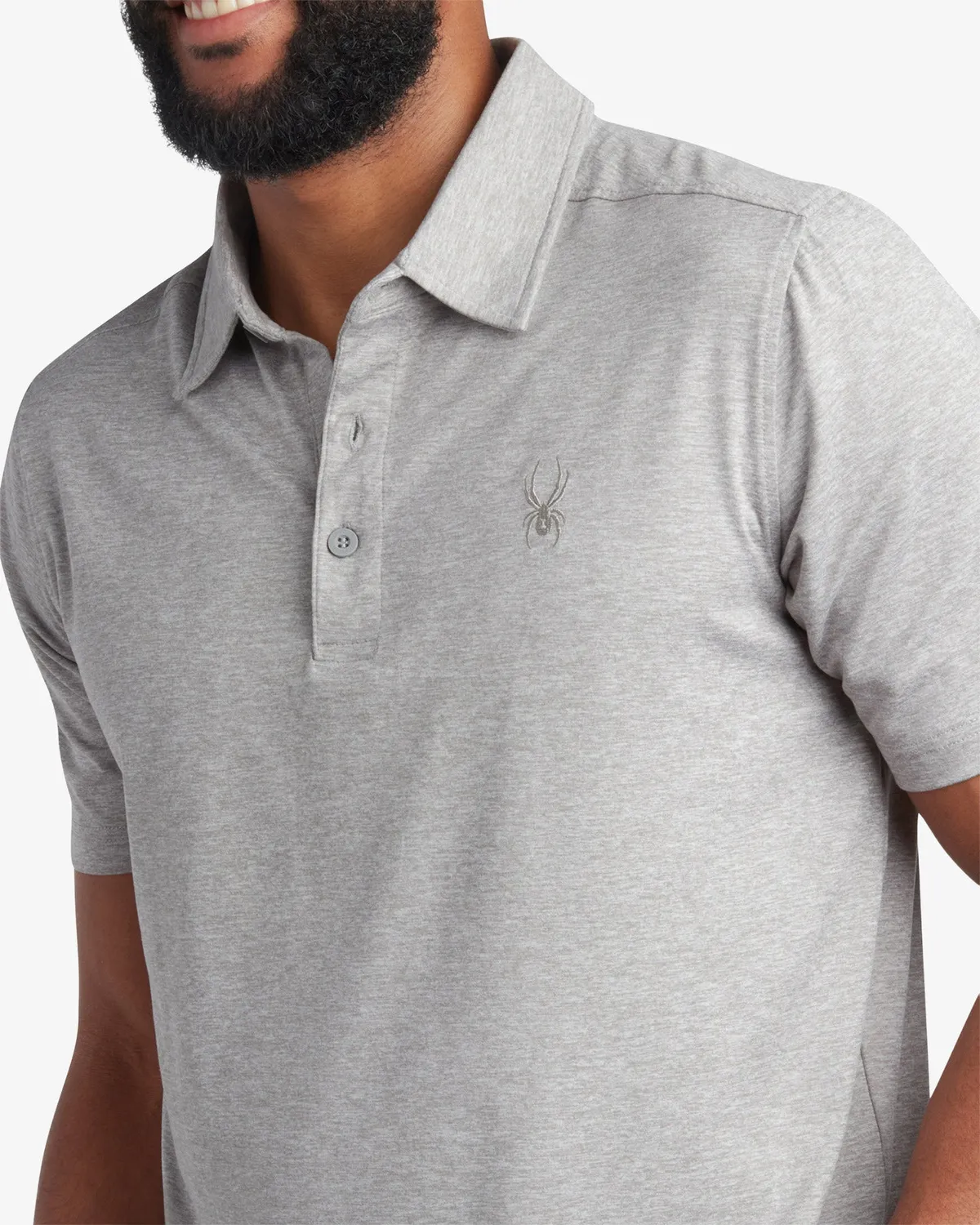 Spyder Jersey polo herre heather gray – stretch
