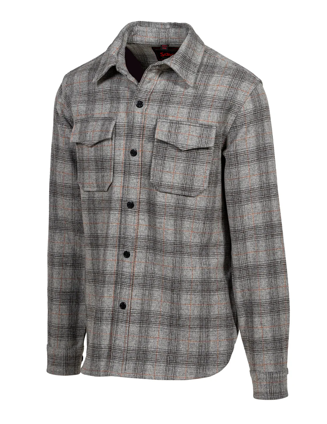 Schott NYC 7310P CPO-skjorte Brown ullblanding