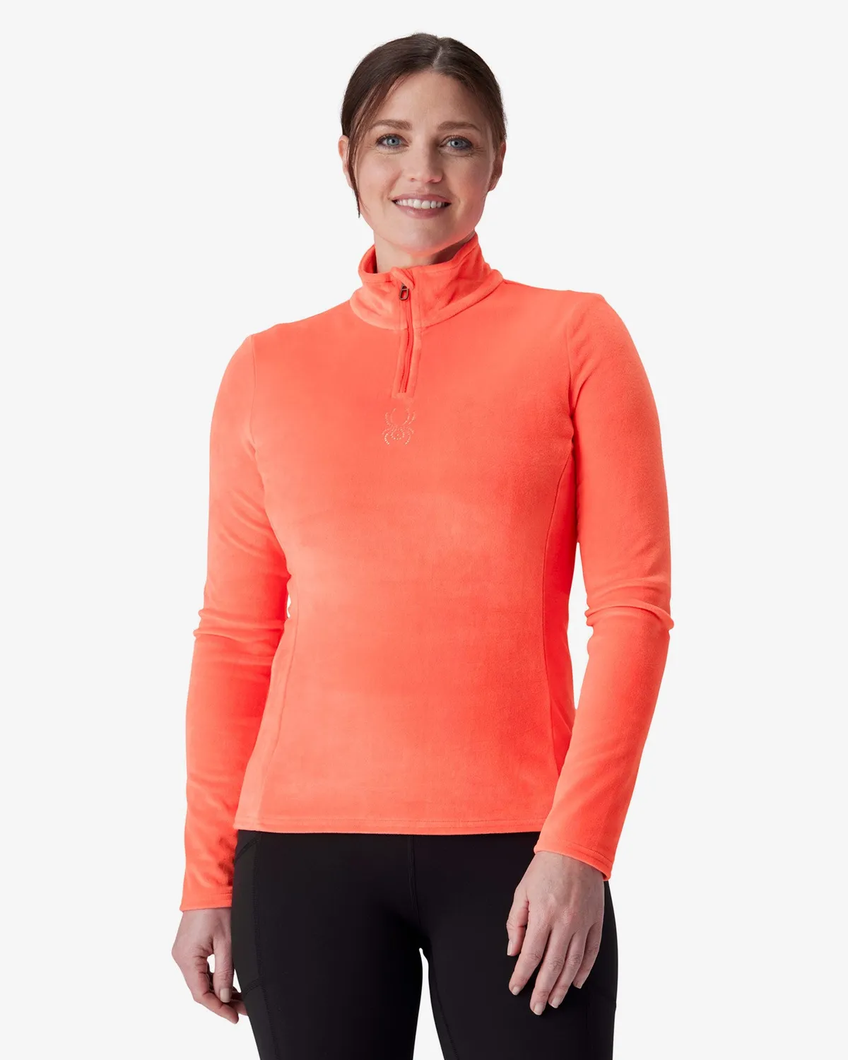 Spyder Shimmer Bug Half Zip dame black – lett fleece