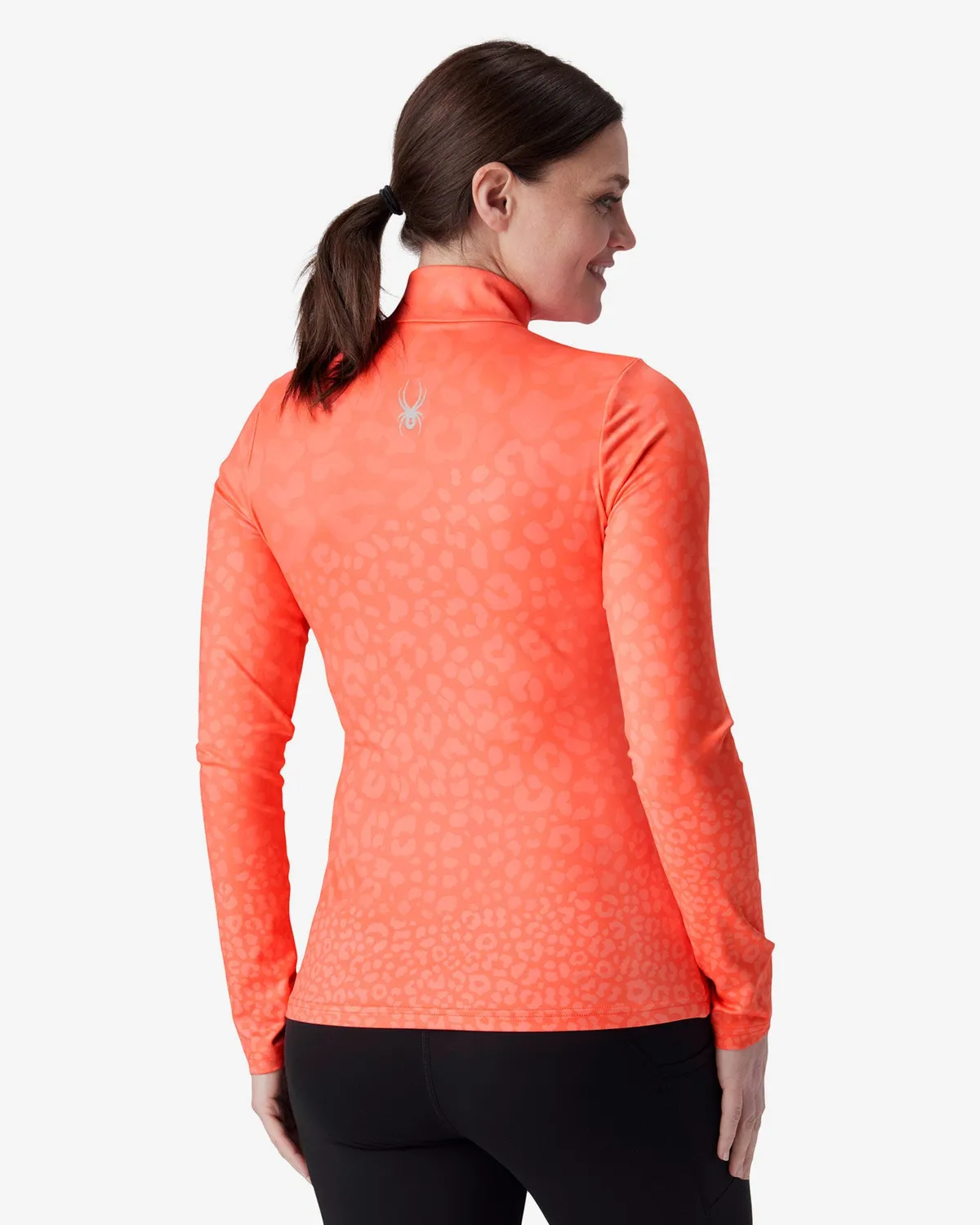 Spyder Vivid quarter zip genser electric coral stretch