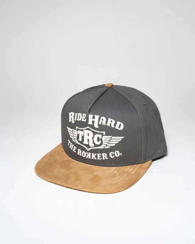 Rokker Ride Hard Snapback caps grå justerbar