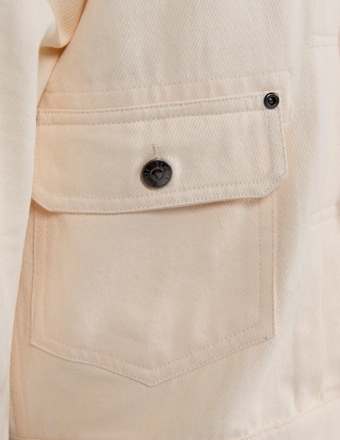 Schott NYC 8402 jakke Off White cavalry twill