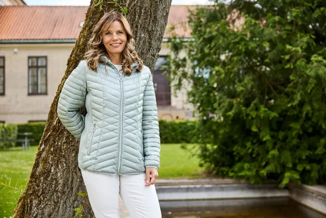 Danwear Windfield Katja hybridjakke Sage Tea softshell