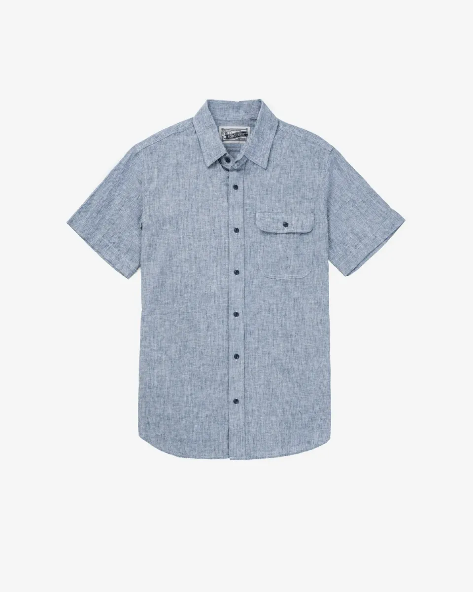 Schott NYC SS2304 arbeidsskjorte tick bomull