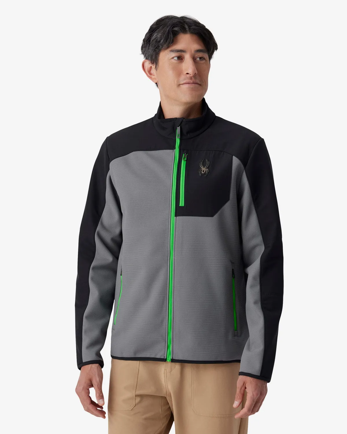 Spyder Web Shellfleece jakke svart vindtett