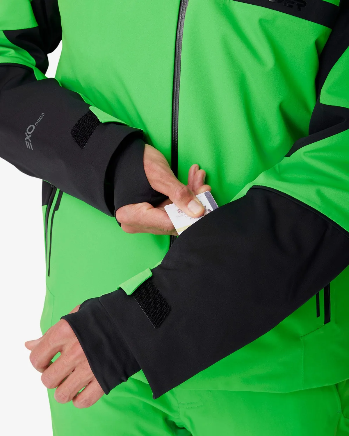 Spyder Titan skijakke strobe green 30K vanntett