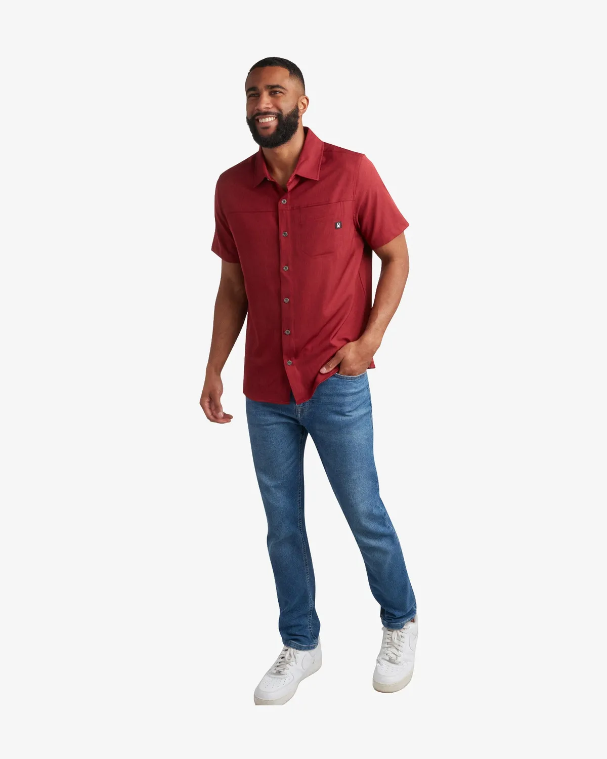 Spyder Mini Stripe Polo piké herre rød stripet