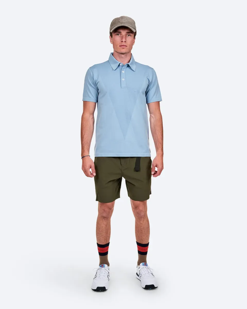 The Mountain Studio Q-5 Two Tone piké Dusty Blue stretch