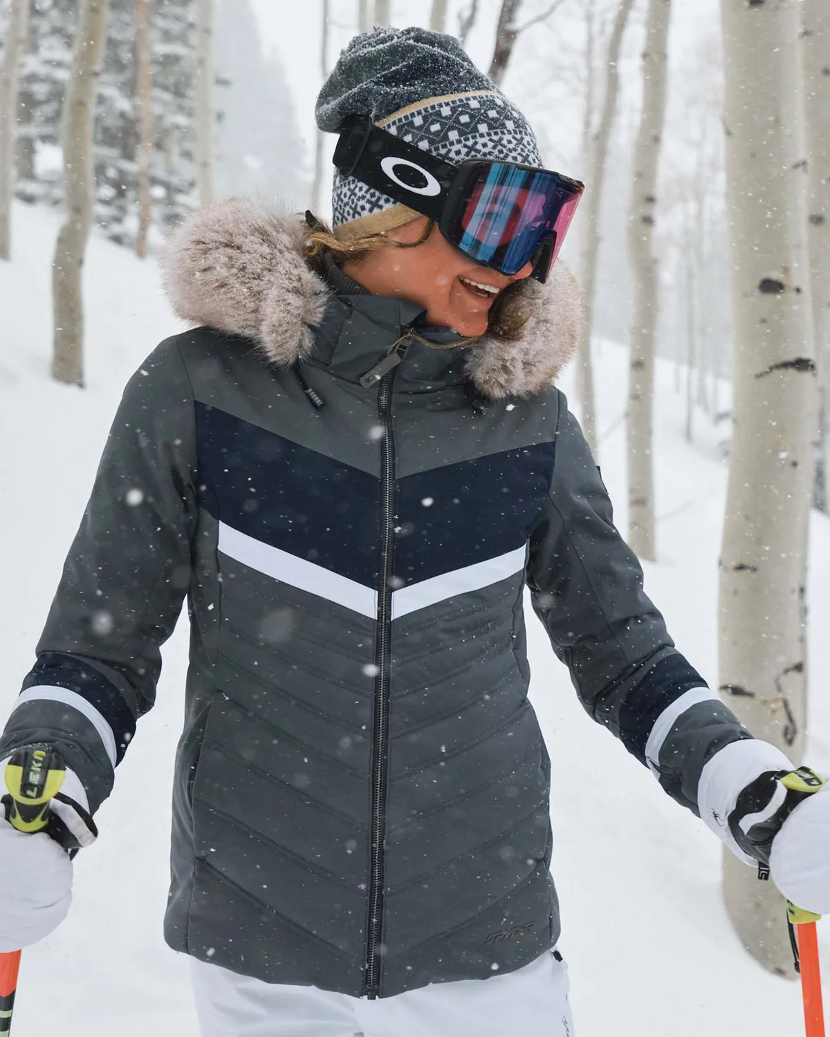 Spyder Primrose skijakke blå 30K vanntett