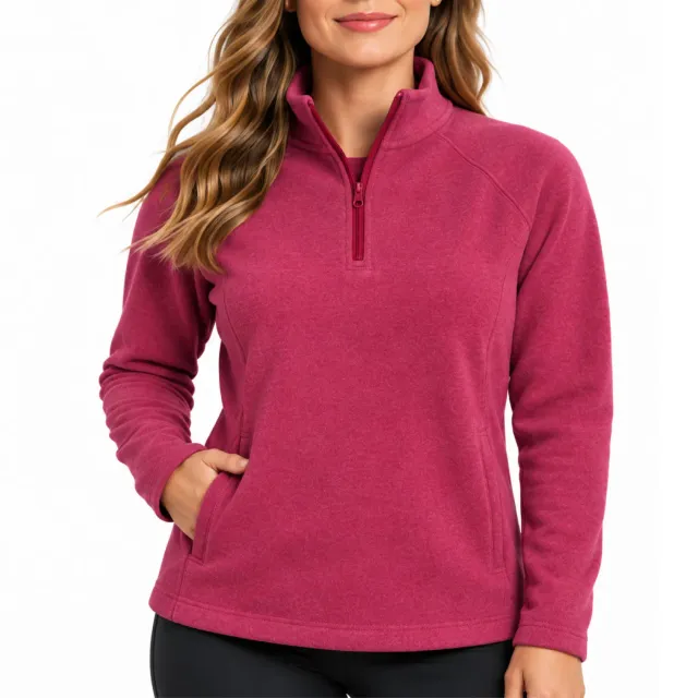 Spyder Brushed Corduroy quarter-zip berry dame