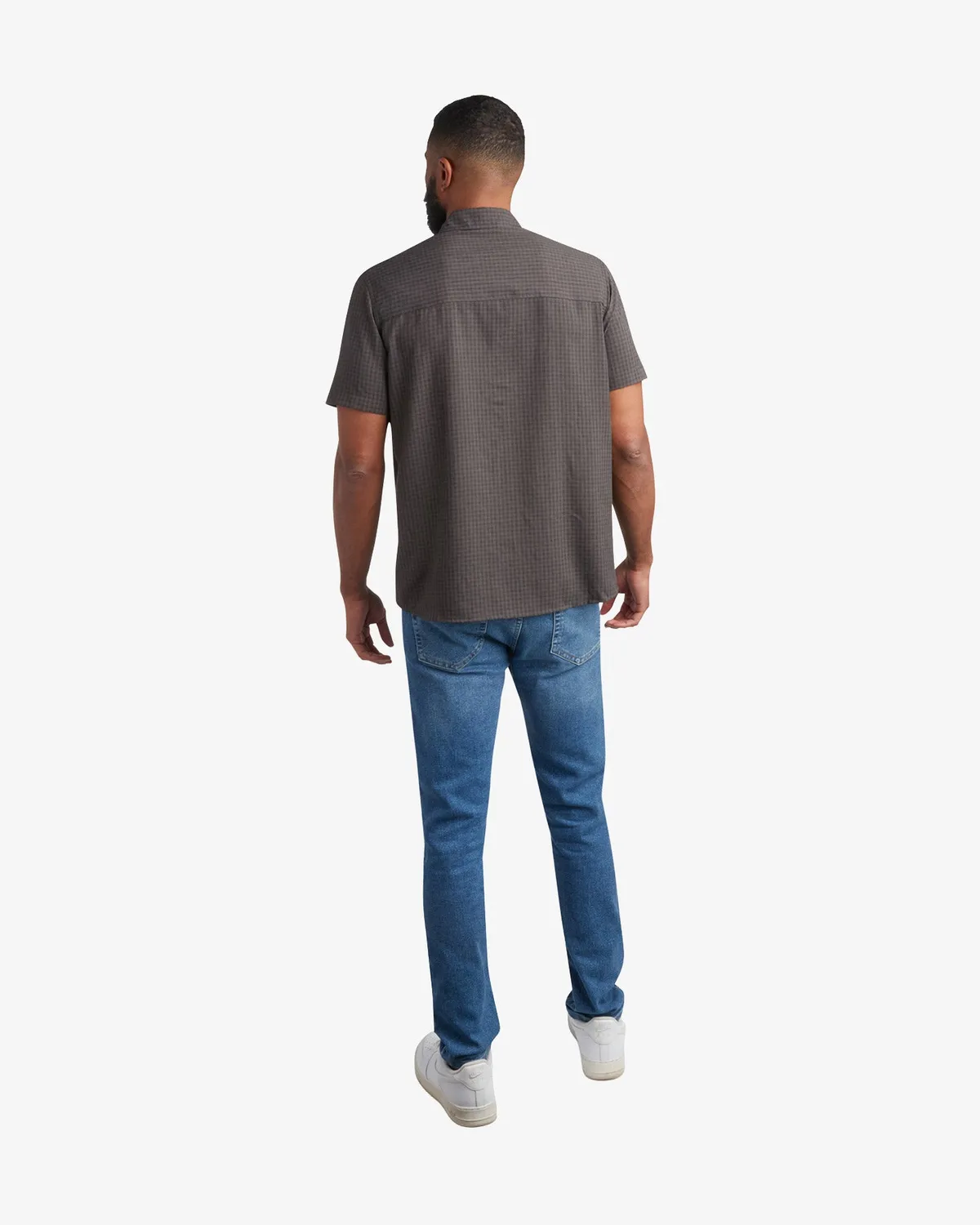 Spyder Mini Check poloskjorte heather black lett polyester