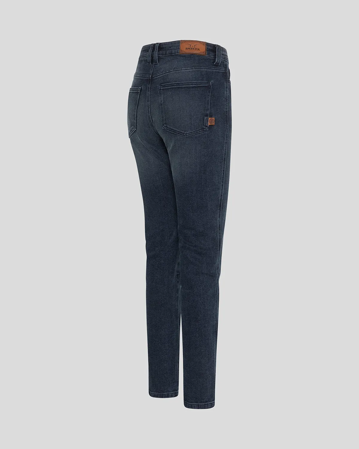 Rokker ROKKERTECH Mid Straight motorsykkeljeans blå