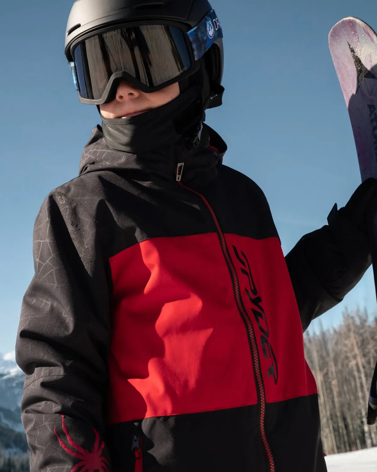 Spyder Slash skijakke gutt svart 10K vanntett