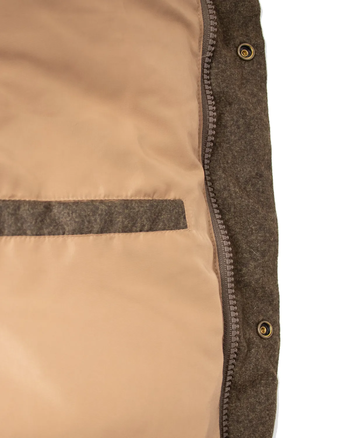 Schott NYC 9040D dunjakke brun foret hette