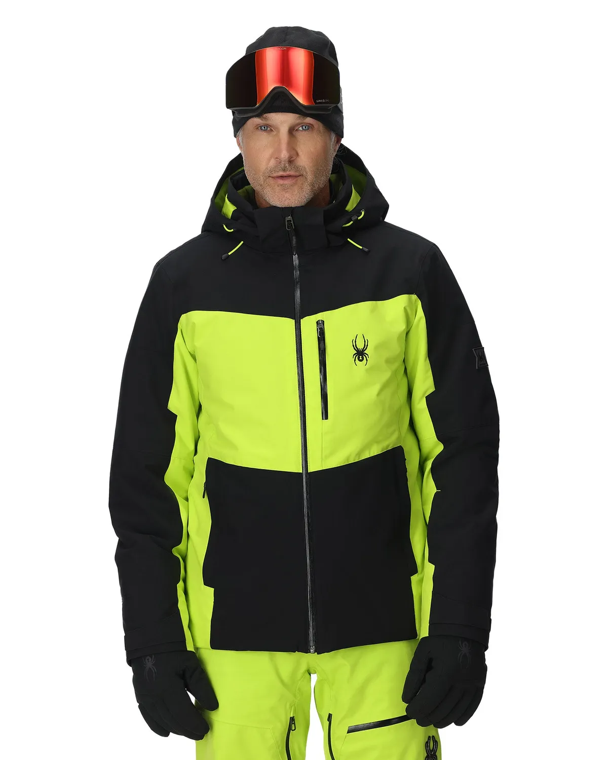 Spyder Copper skijakke Lime isolert 20K