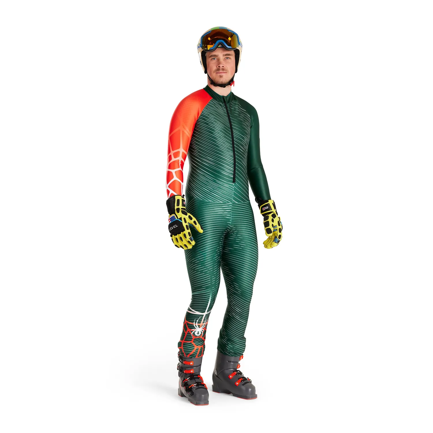 Spyder World Cup DH racedress grønn FIS-godkjent